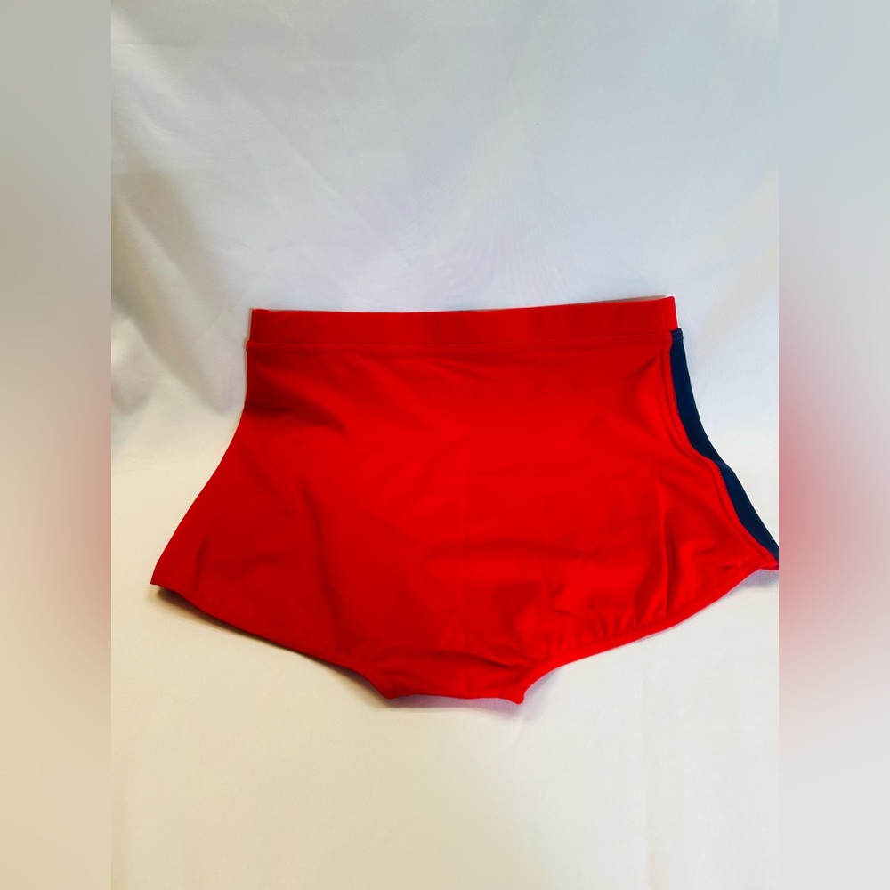Lumi Collective Red High-Waisted Swim Bottoms. New With Tags - Picture 5 of 8